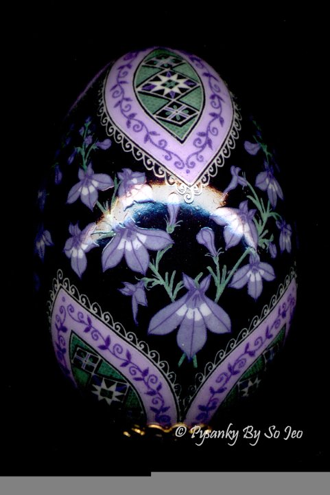 Pale Spiked Lobelial Ukrainian Easter Egg Pysanky By So Jeo